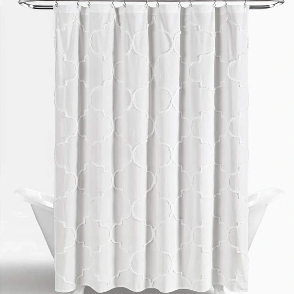 Elegant White Shower Curtain